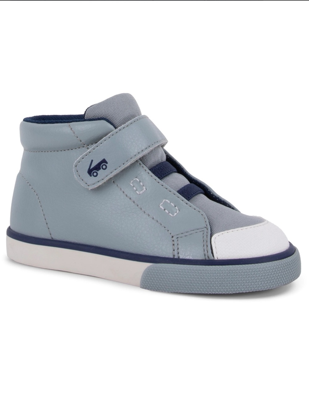 See Kai Run Drew Gray/Blue Toddler Kids High-Top Sneakers toddler size 8 shoe